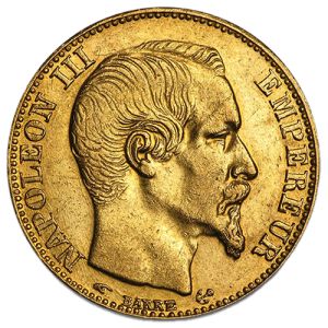 20 Franaka zlatnik Napoleon III