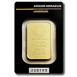 1 oz zlatna pločica Argor Heraeus