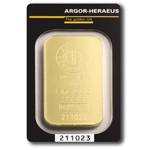 50g zlatna pločica Argor Heraeus